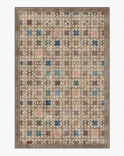 Calloway — Halı, Kahverengi Çok Renkli, AREA, beyaz zemin, 6x9