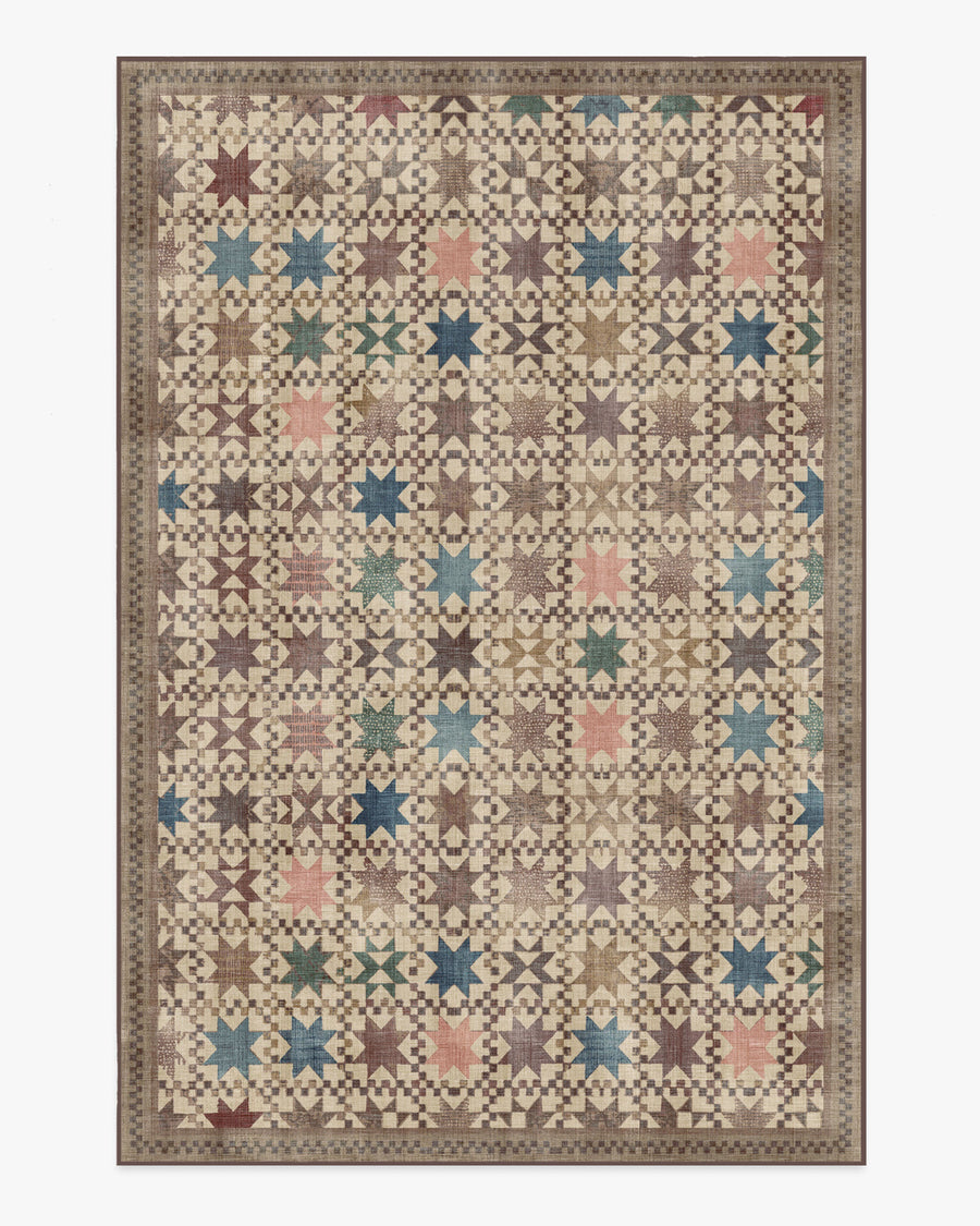 Calloway — Halı, Kahverengi Çok Renkli, AREA, beyaz zemin, 6x9