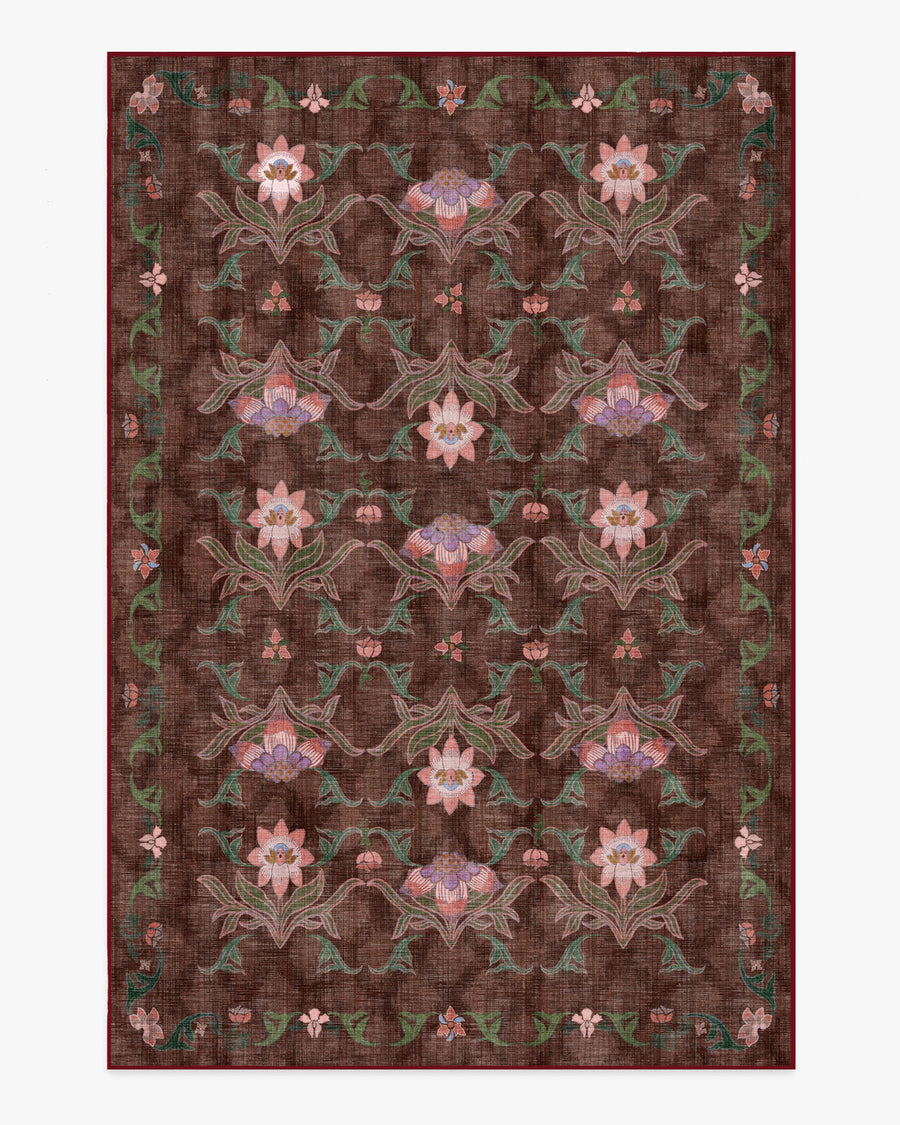 Avni — Halı, Kahverengi Çok Renkli, AREA, beyaz zemin, 6x9