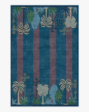 Palmistry Pinstripe — Halı, Mavi, AREA, beyaz zemin, 6x9