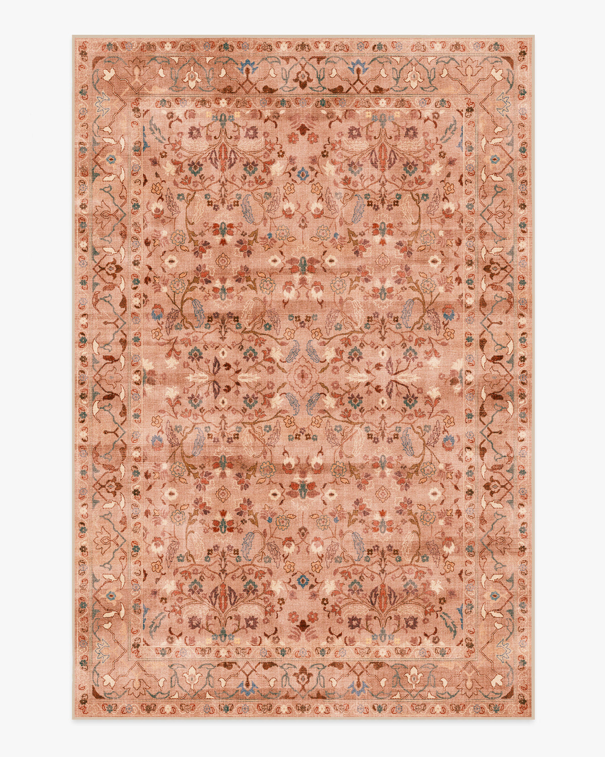 Alba — Halı, Terracotta Gül, AREA, beyaz zemin, 6x9