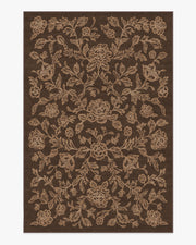 Zinnia — Halı, Kahverengi, AREA, beyaz zemin, 6x9