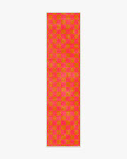 Nonnas Checkerboard — Halı, Mercan Butterscotch, RUNNER, beyaz zemin, 2x10