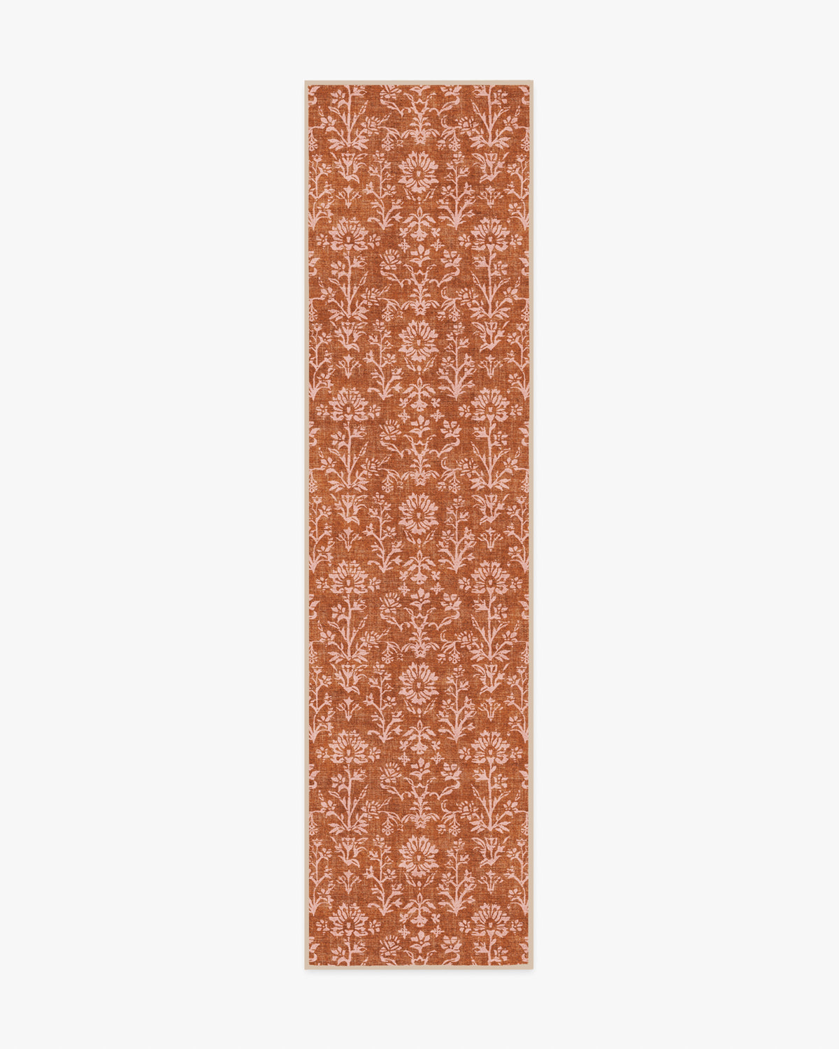 Ravina — Halı, Terracotta, RUNNER, beyaz zemin, 2x10