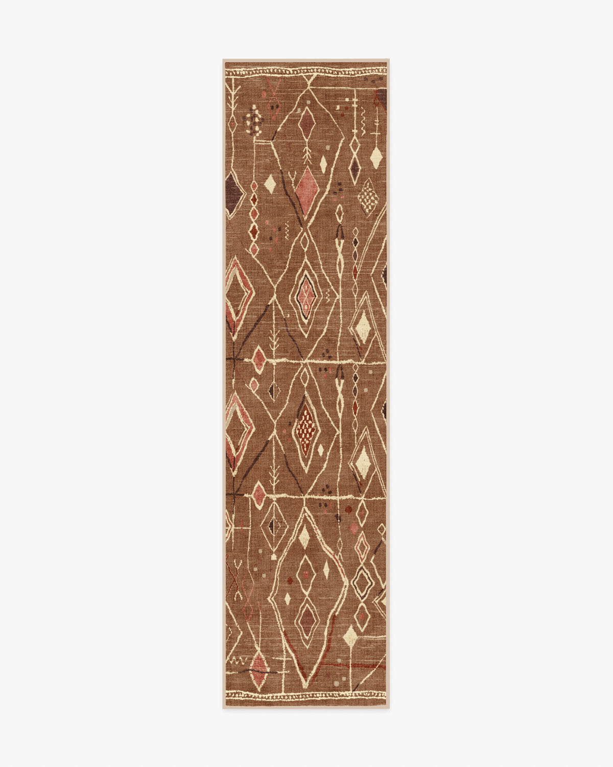 Saguaro Trail — Halı, Caramel Kahverengi, RUNNER, beyaz zemin, 2x10