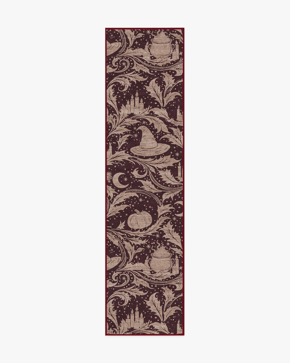 Autumn Alchemy — Halı, Bordo, RUNNER, beyaz zemin, 2x10