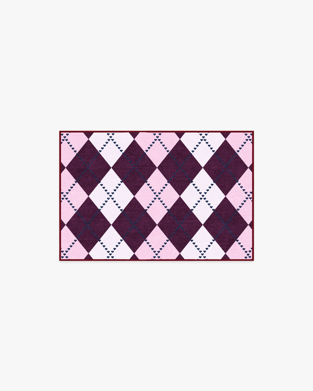 143 Argyle — Halı, Bordo Pembe, AREA, beyaz zemin, 2x3