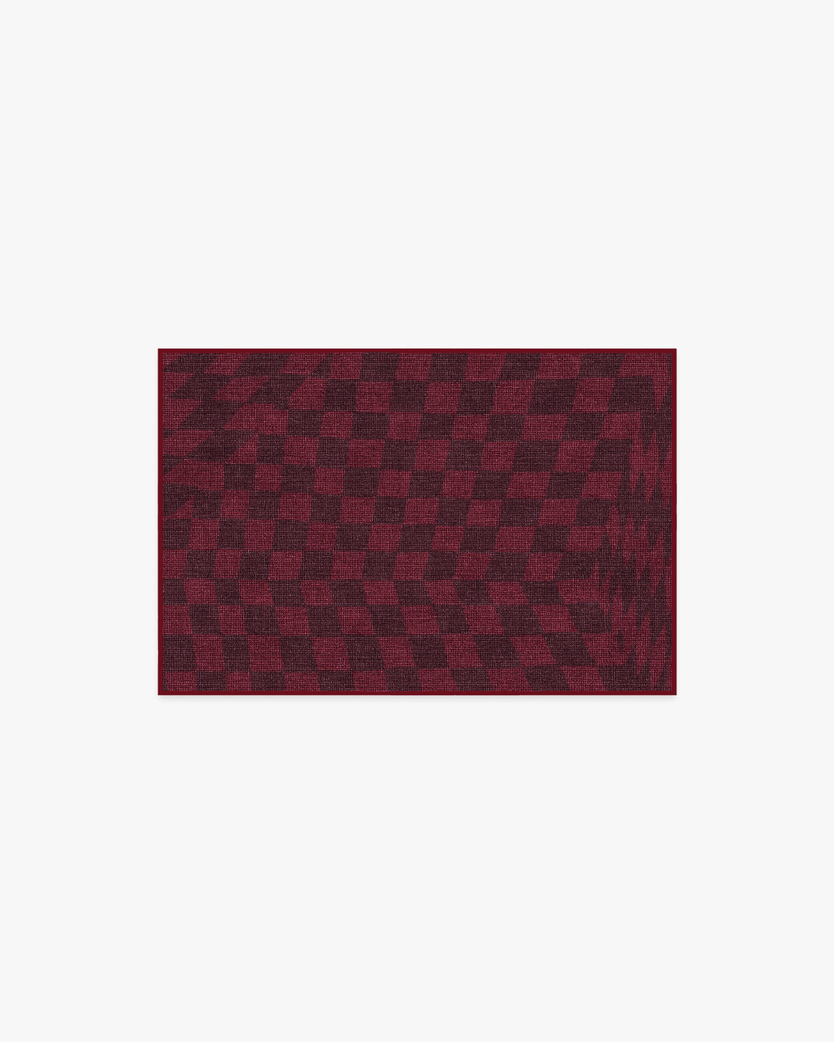 Ricardo Checkerboard — Halı, Bordo, AREA, beyaz zemin, 2x3