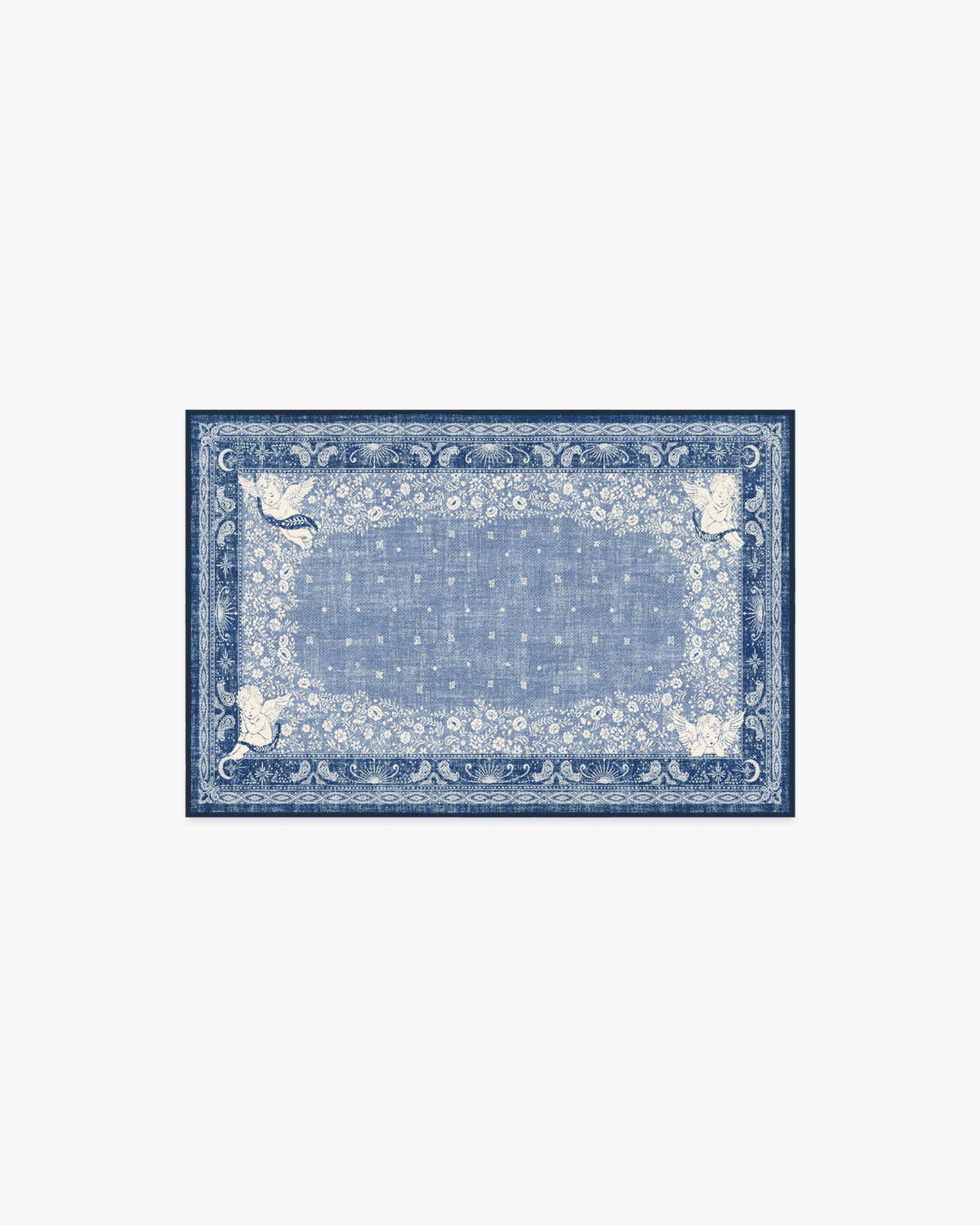 Humbertos Bandana — Halı, Mavi, AREA, beyaz zemin, 2x3