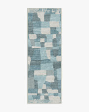 Boulder — Halı, Mavi, RUNNER, beyaz zemin, 2x7