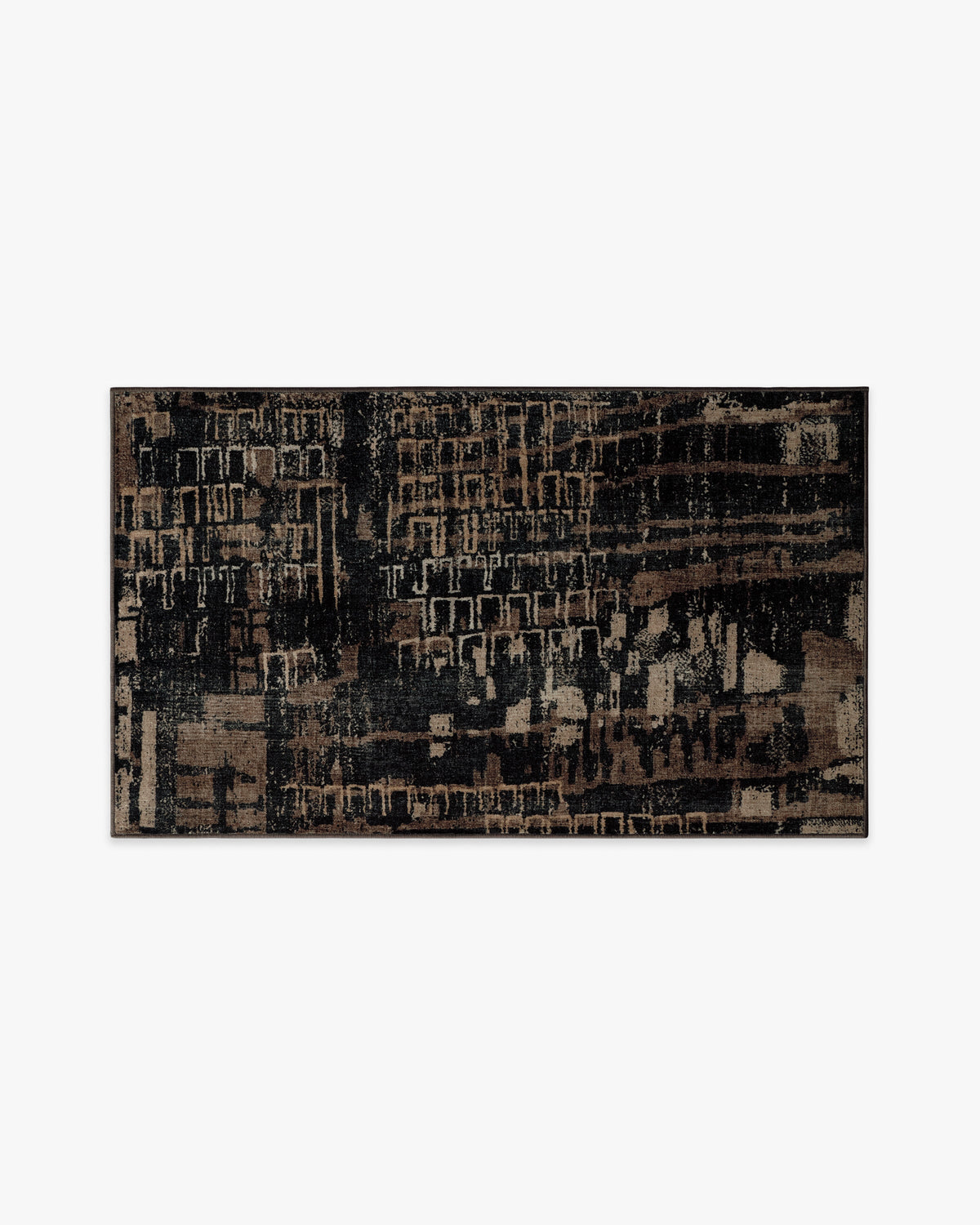 Ourea — Halı, Koyu Ahşap, AREA, beyaz zemin, 3x5
