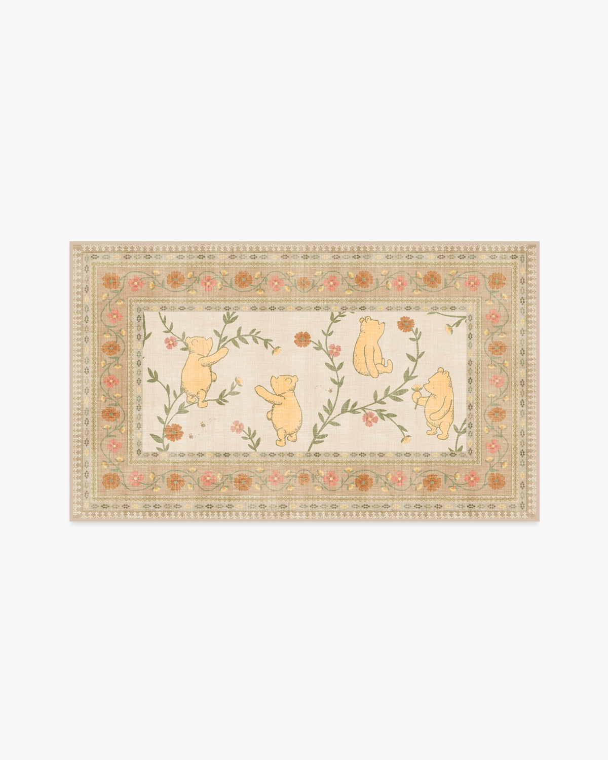 Poohs Meadow — Halı, Krem Çok Renkli, AREA, beyaz zemin, 3x5