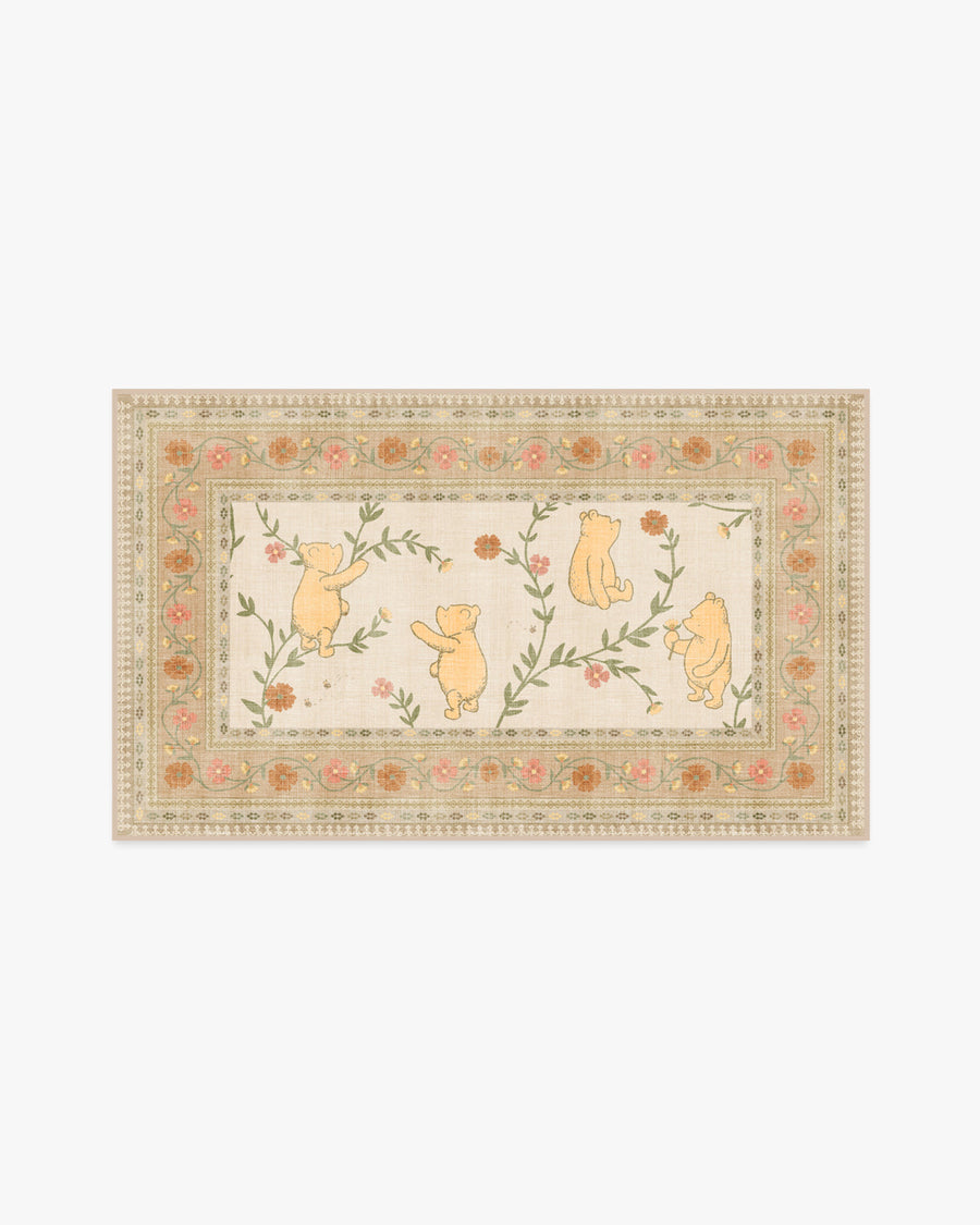 Poohs Meadow — Halı, Krem Çok Renkli, AREA, beyaz zemin, 3x5