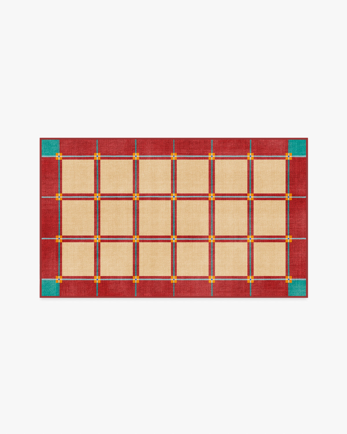 This House Is A Home — Halı, Brick Kırmızı, AREA, beyaz zemin, 3x5