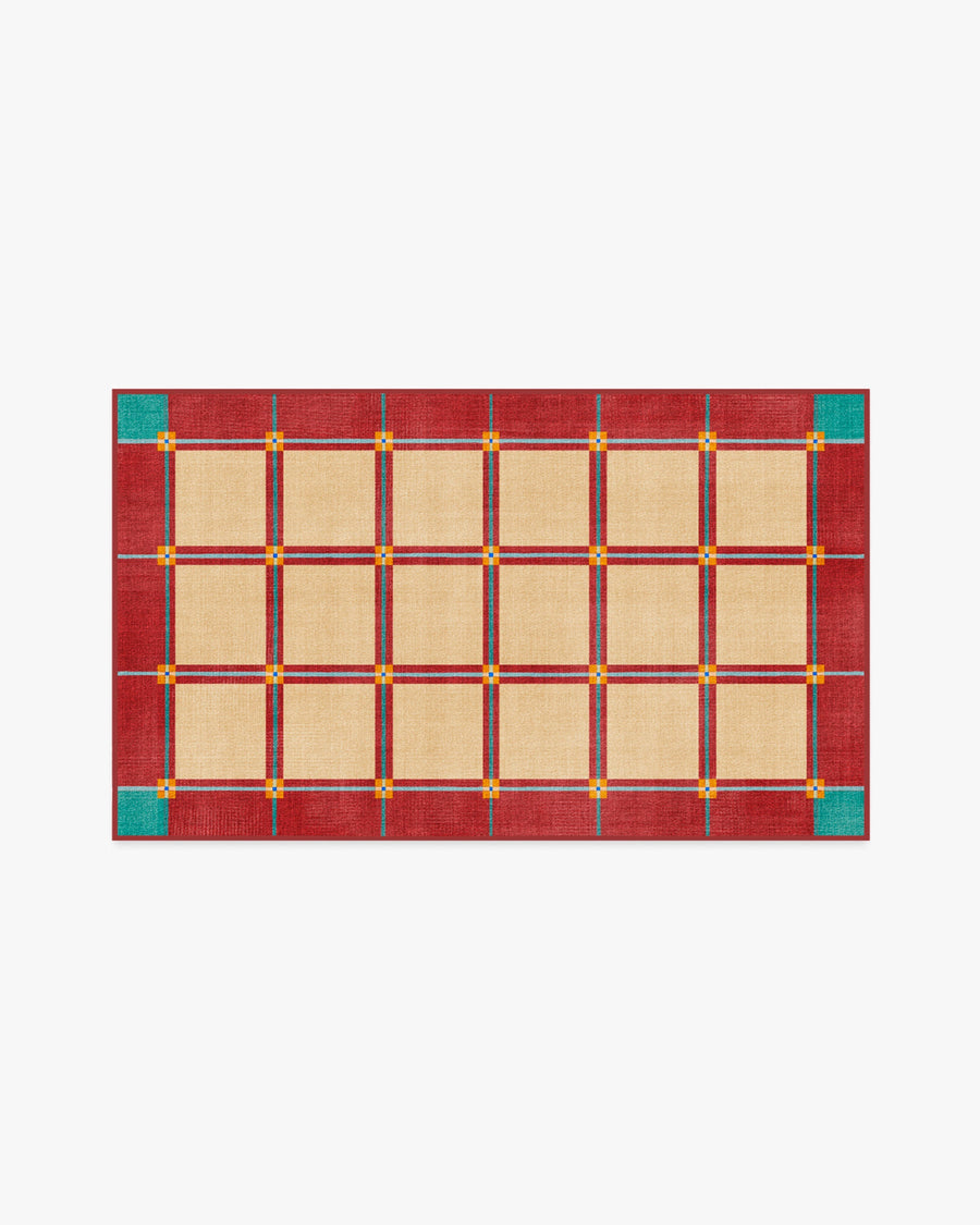 This House Is A Home — Halı, Brick Kırmızı, AREA, beyaz zemin, 3x5