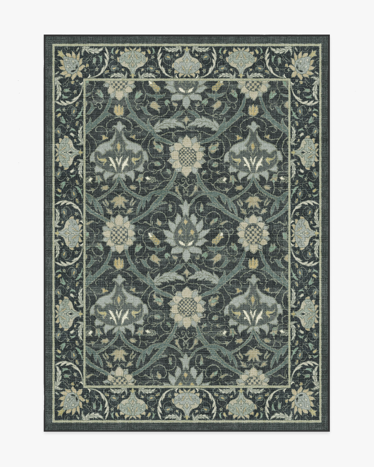 Morris And Co Montreal — Halı, Antrasit Abalone, AREA, beyaz zemin, 5x7