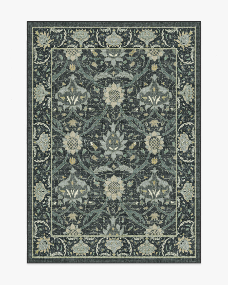 Morris And Co Montreal — Halı, Antrasit Abalone, AREA, beyaz zemin, 5x7