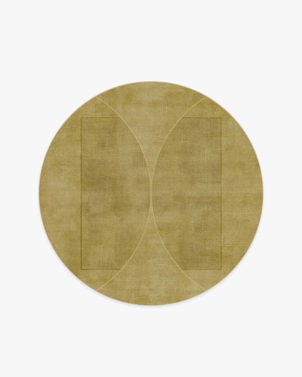 Ayla — Halı, Altın, ROUND, beyaz zemin, 6R