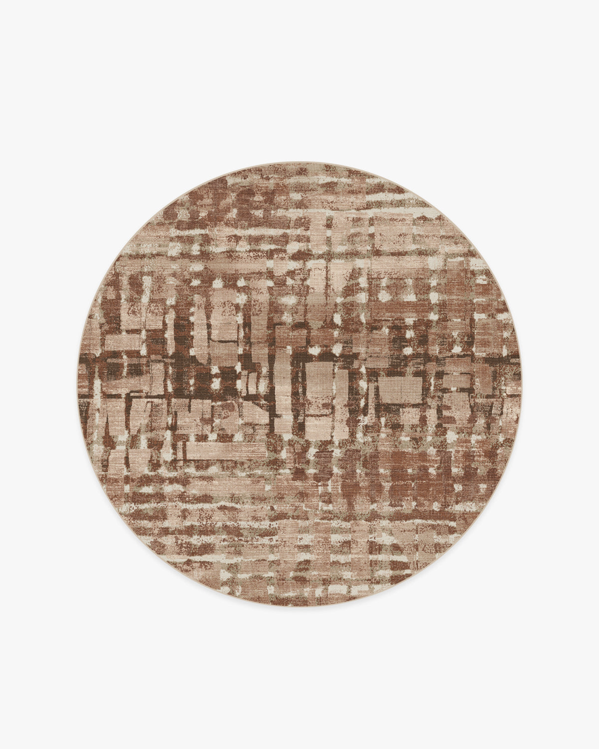 Brooklyn — Halı, Bakır Kil, ROUND, beyaz zemin, 6R