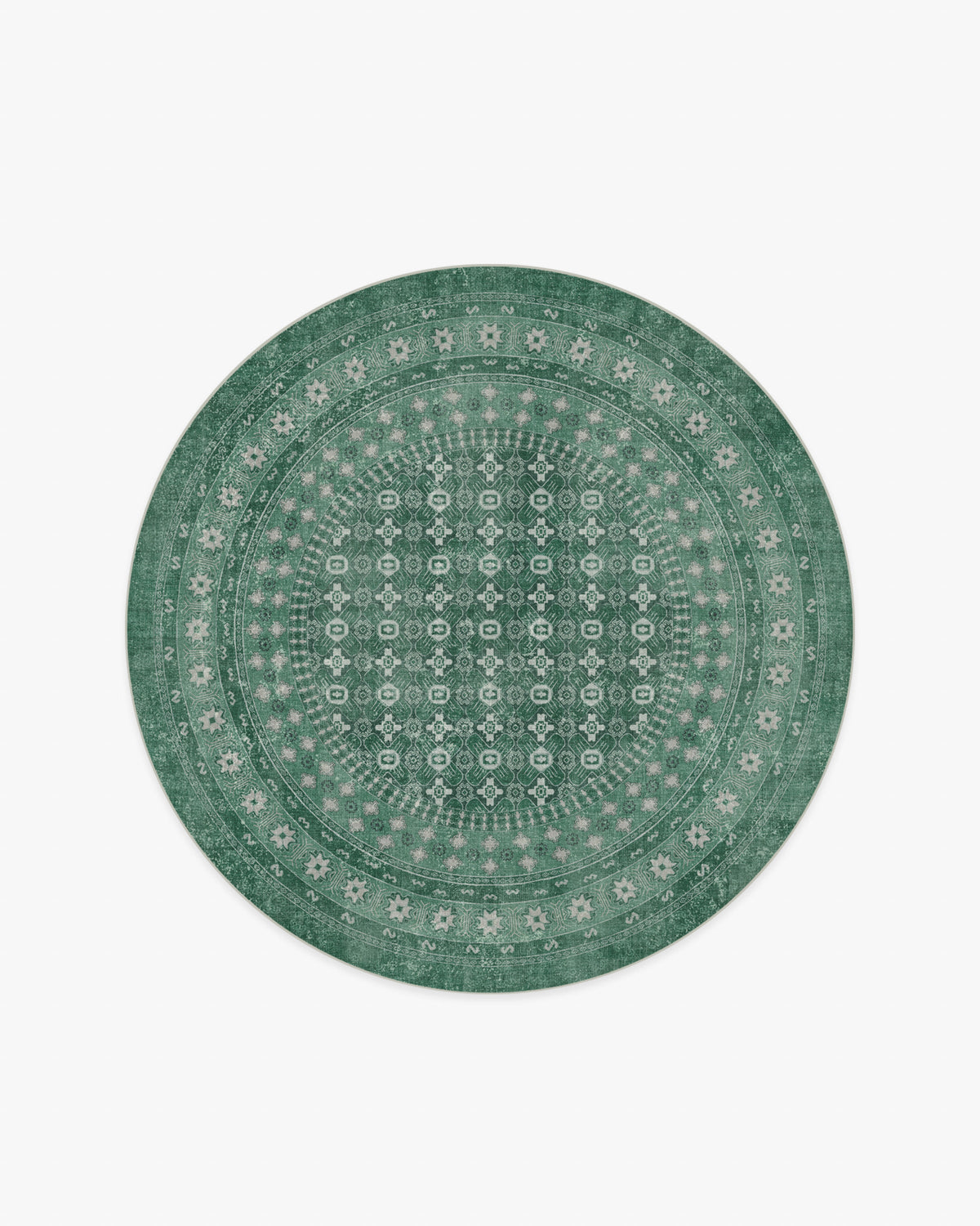 Cyrus — Halı, Adaçayı, ROUND, beyaz zemin, 6R