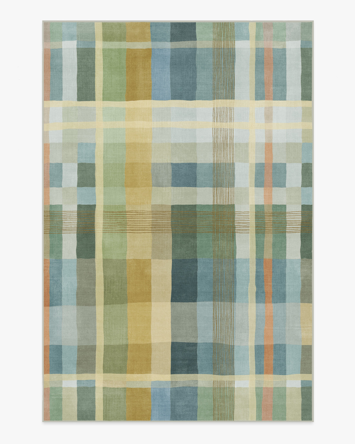 Margot Plaid — Halı, Mavi, AREA, beyaz zemin, 6x9