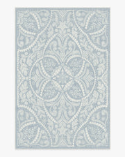 Winter Medallion — Halı, Dusty Mavi, AREA, beyaz zemin, 6x9