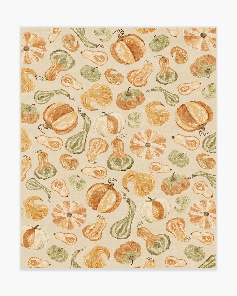 Harvest Veggies — Halı, Krem Çok Renkli, AREA, beyaz zemin, 8x10