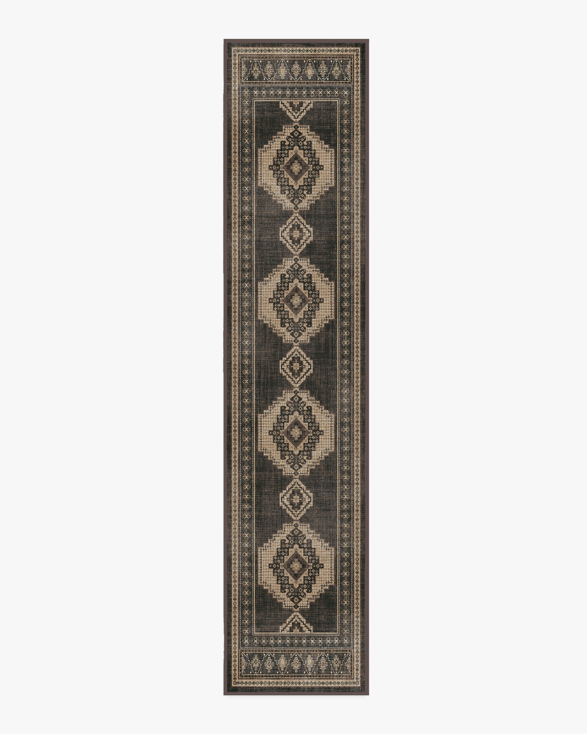 Rayne — Halı, Antrasit Taba, RUNNER, beyaz zemin, 2x12
