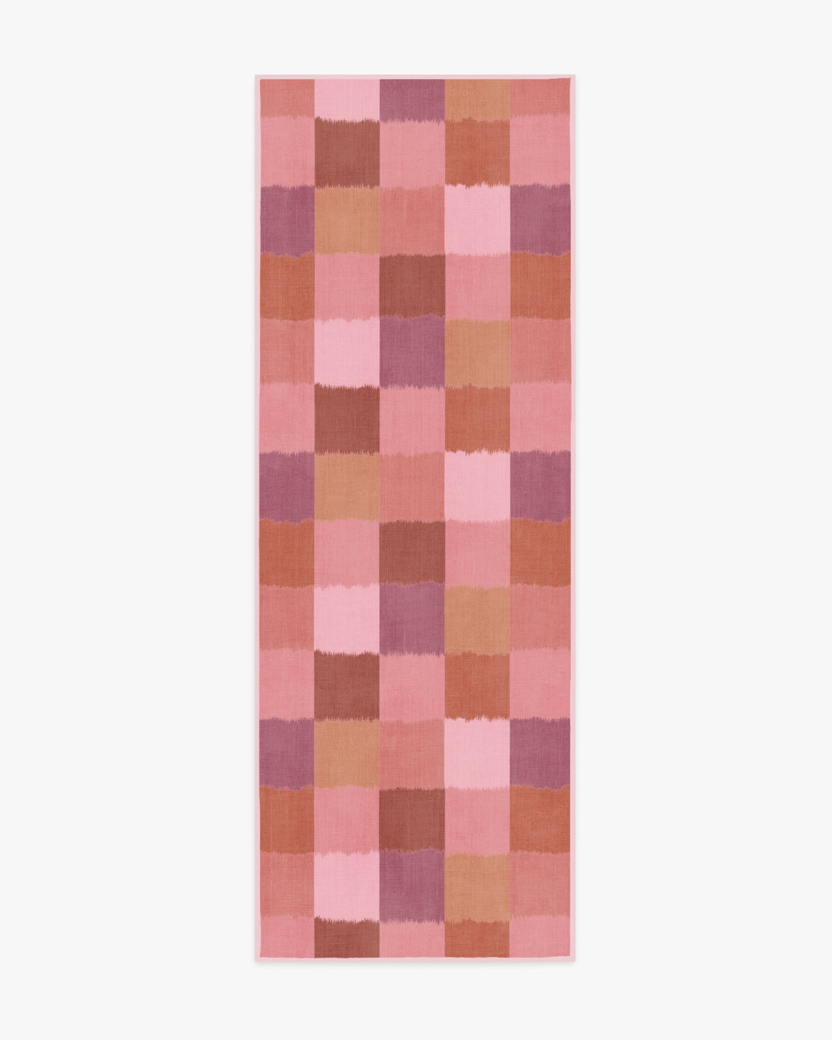 Ostjakki — Halı, Pembe Turuncu, RUNNER, beyaz zemin, 2x7