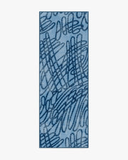 Rica Rope — Halı, Taş Mavi, RUNNER, beyaz zemin, 2x7