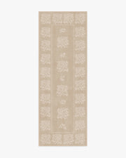 Iona — Halı, Doğal ve Krem, RUNNER, beyaz zemin, 2x7