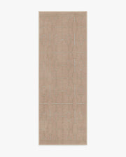 Diana Trellis — Halı, Gül Altın, RUNNER, beyaz zemin, 2x7