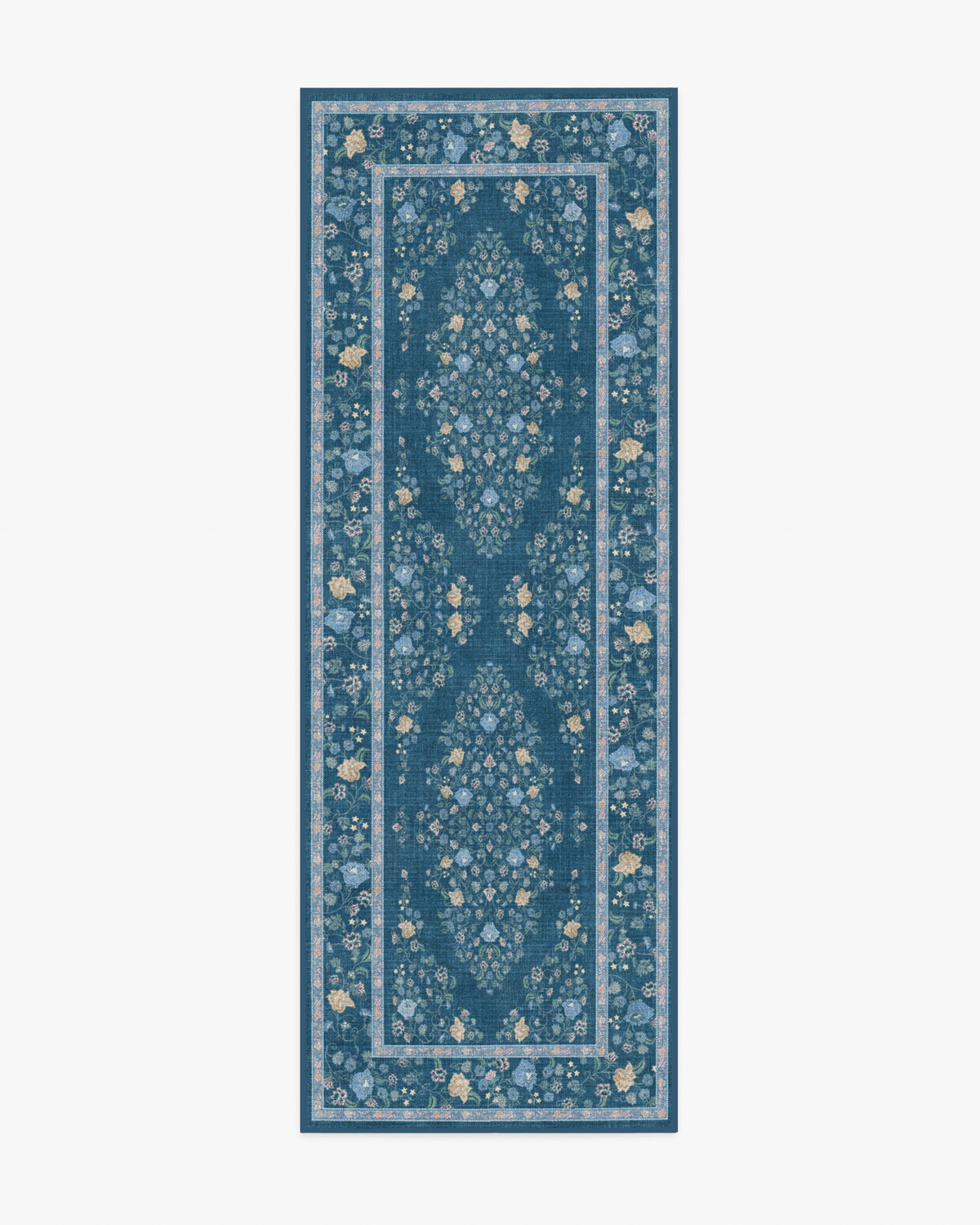 Emmeline — Halı, Mavi Çok Renkli, RUNNER, beyaz zemin, 2x7
