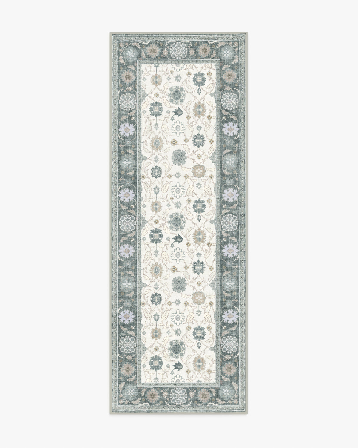 Pasha — Halı, Gri, RUNNER, beyaz zemin, 2x7