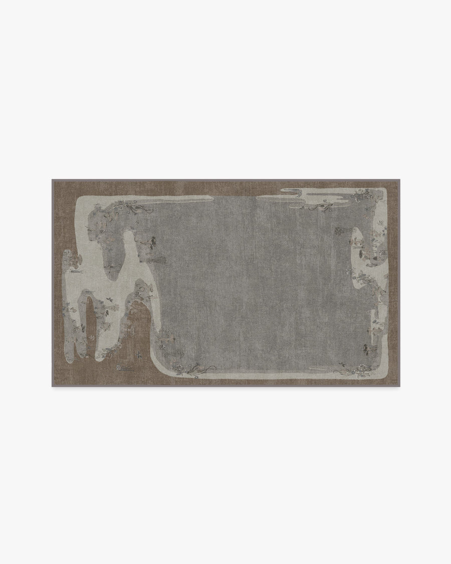 Mushroom Dream — Halı, Gri Vizon, AREA, beyaz zemin, 3x5