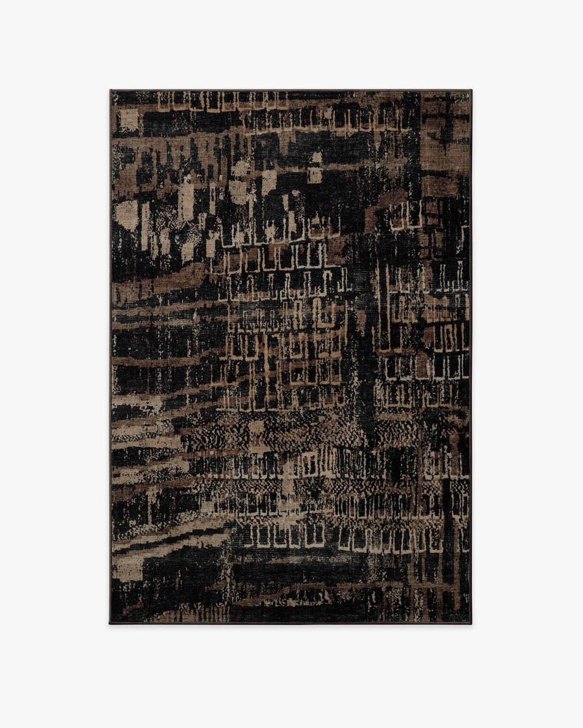 Ourea — Halı, Koyu Ahşap, AREA, beyaz zemin, 4x6