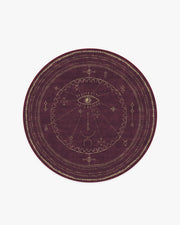 Velith — Halı, Bordo, ROUND, beyaz zemin, 6R