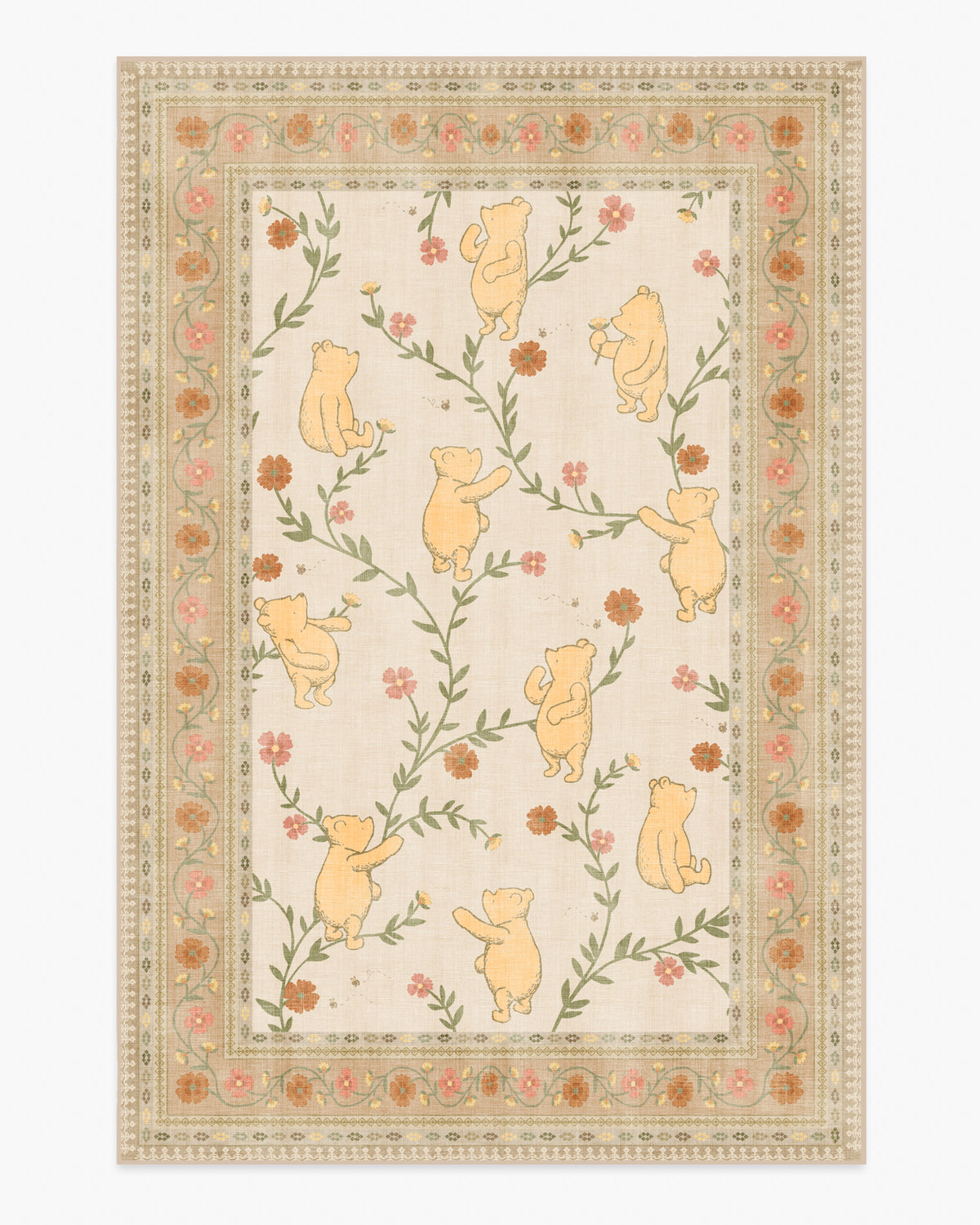 Poohs Meadow — Halı, Krem Çok Renkli, AREA, beyaz zemin, 6x9