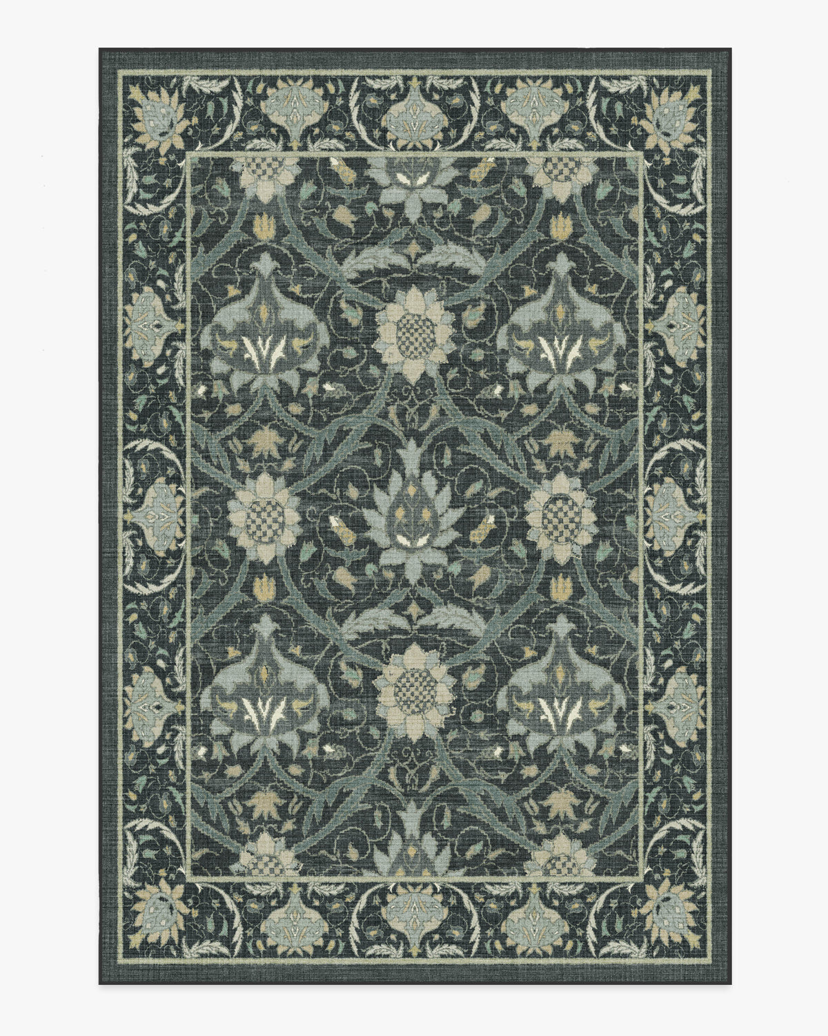 Morris And Co Montreal — Halı, Antrasit Abalone, AREA, beyaz zemin, 6x9