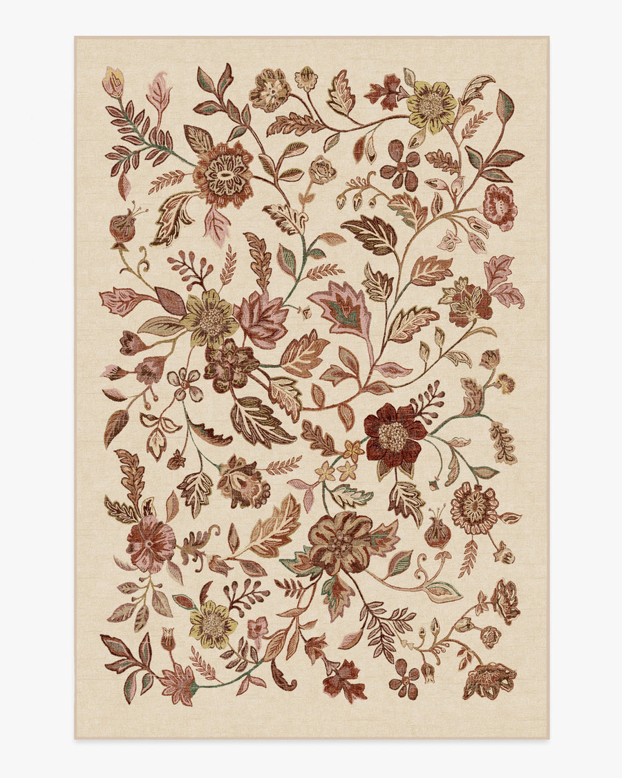 Anonna — Halı, Bordo Çok Renkli, AREA, beyaz zemin, 6x9