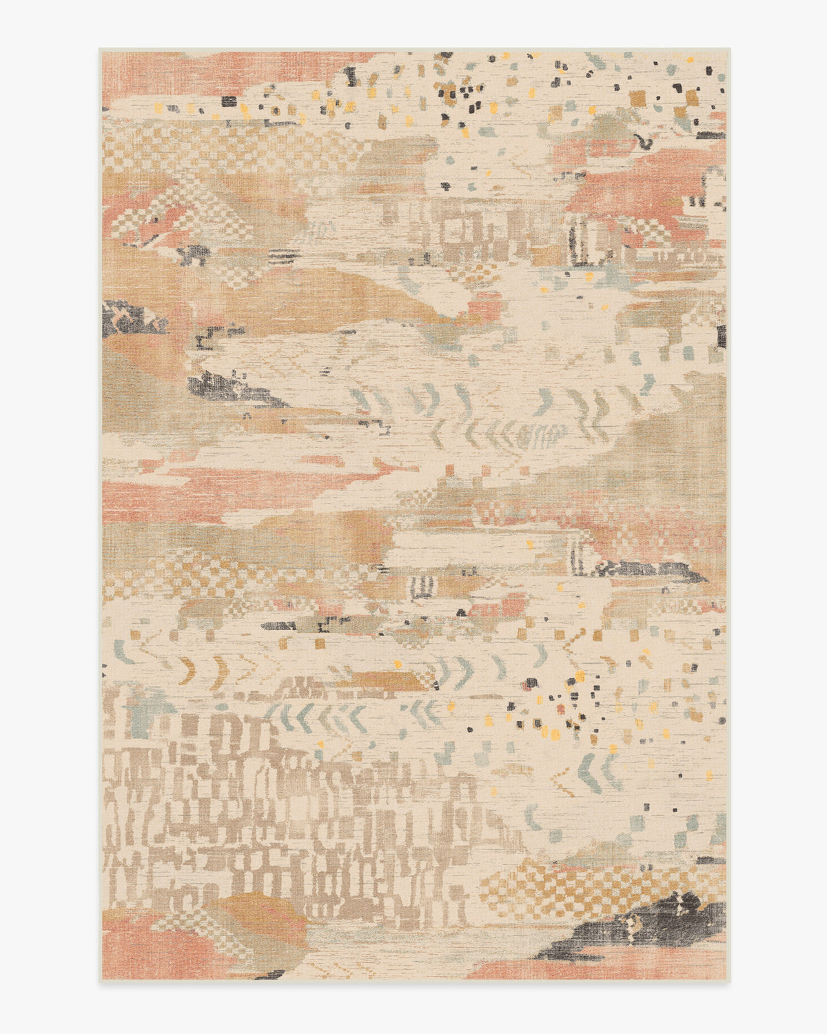 Gaia — Halı, Fildişi Çok Renkli, AREA, beyaz zemin, 6x9