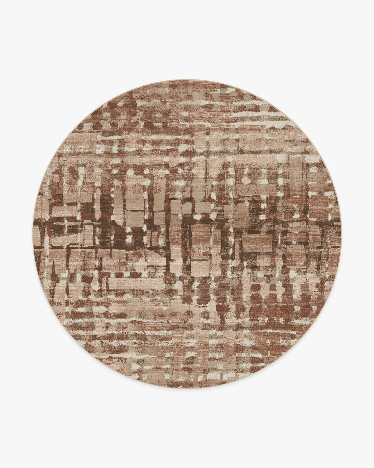 Brooklyn — Halı, Bakır Kil, ROUND, beyaz zemin, 8R