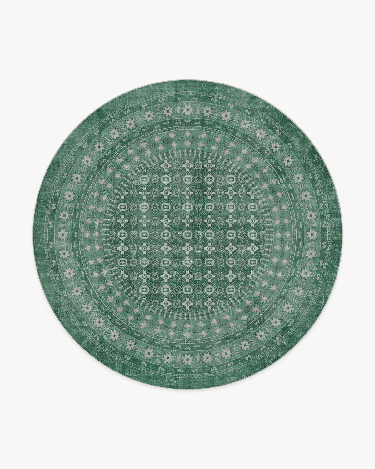 Cyrus — Halı, Adaçayı, ROUND, beyaz zemin, 8R