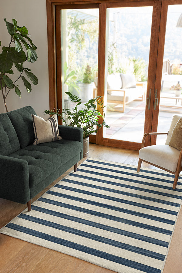 Sumi Sailor Stripe — Halı, Lacivert, AREA, yaşam alanı, 5x7
