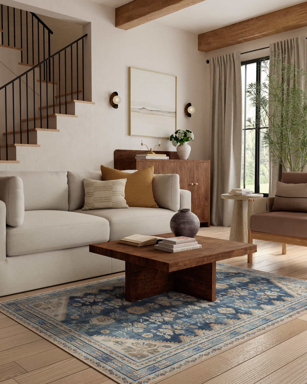 Pradera — Halı, Lacivert, AREA, yaşam alanı, 5x7