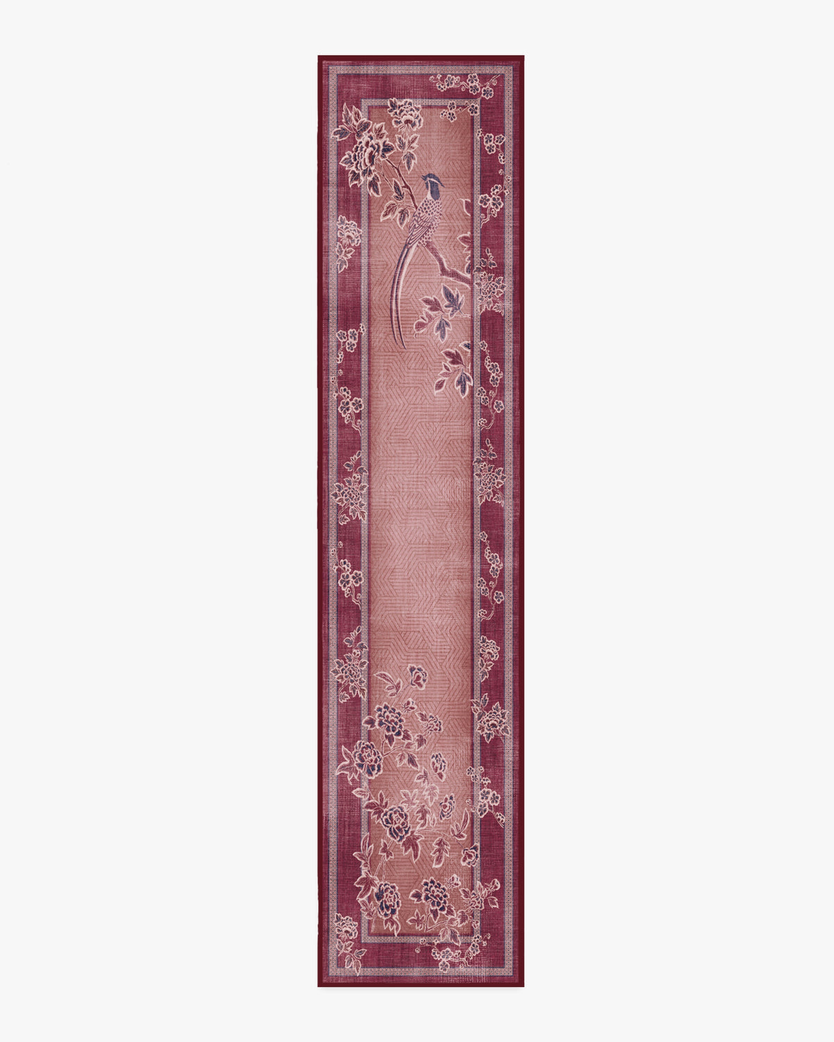 Draper — Halı, Bordo, RUNNER, beyaz zemin, 2x12