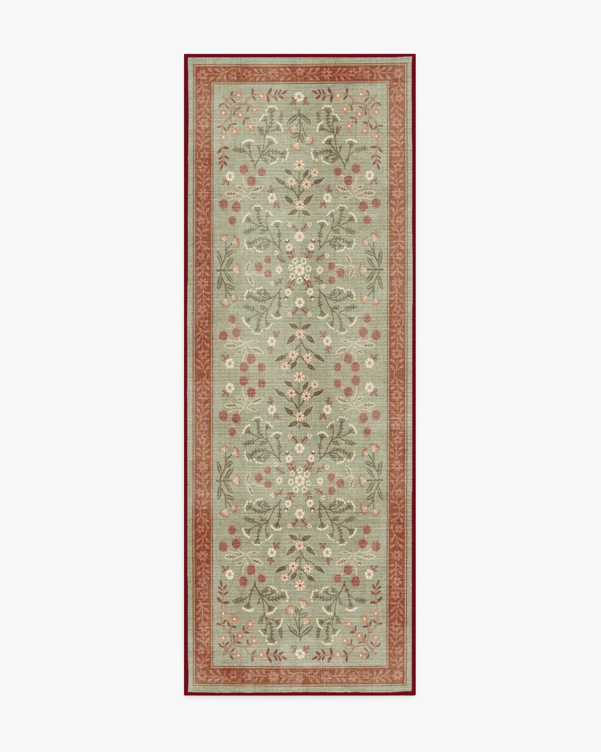 Briar — Halı, Adaçayı Pas, RUNNER, beyaz zemin, 2x7