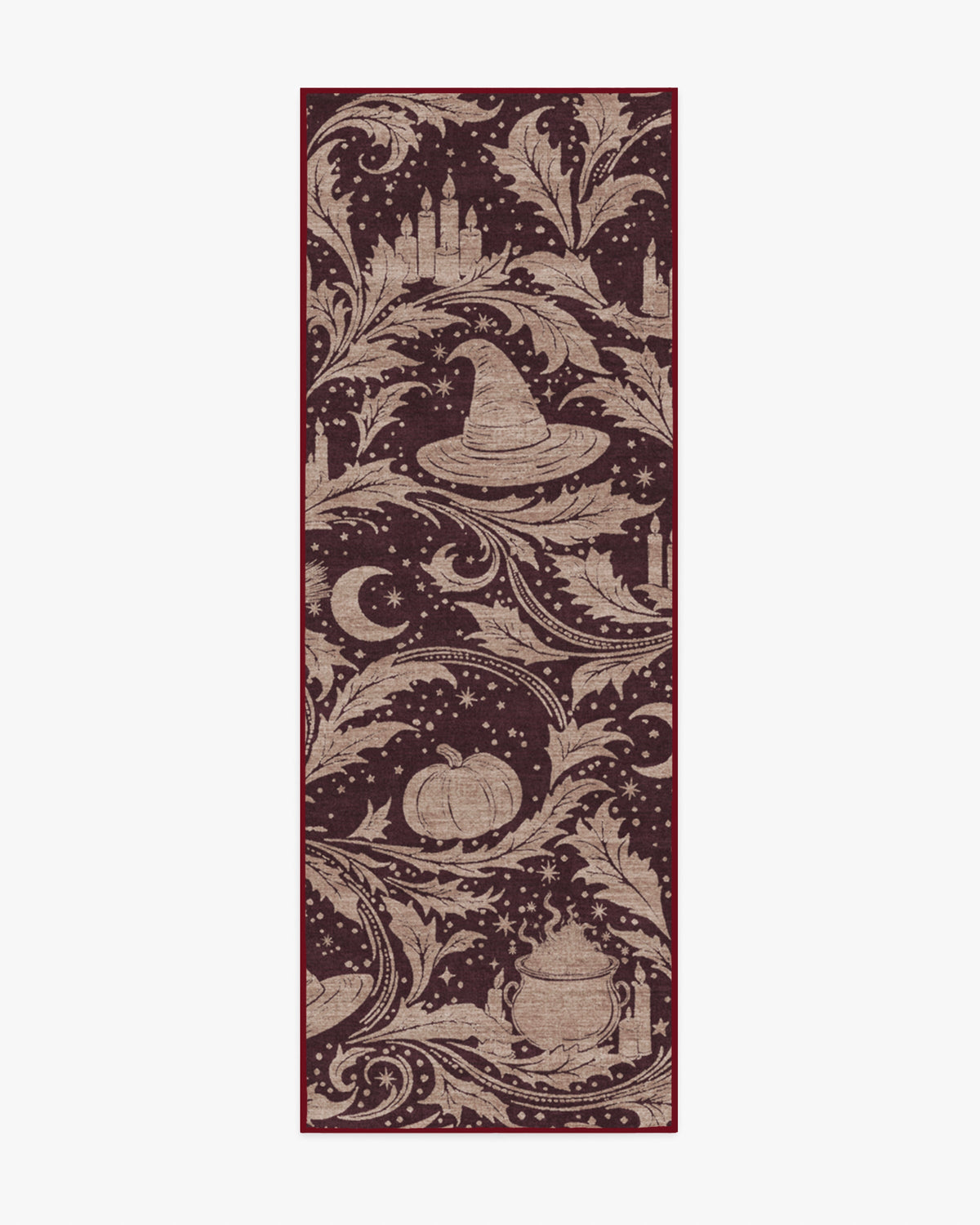 Autumn Alchemy — Halı, Bordo, RUNNER, beyaz zemin, 2x7