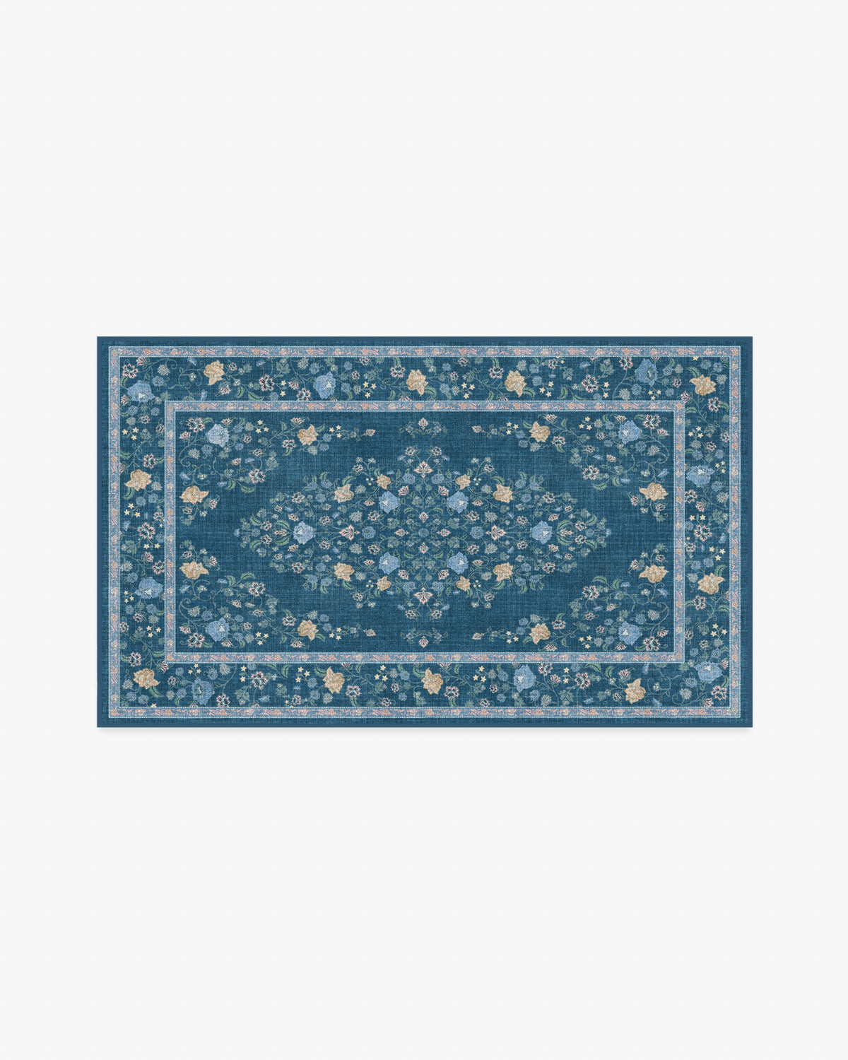 Emmeline — Halı, Mavi Çok Renkli, AREA, beyaz zemin, 3x5