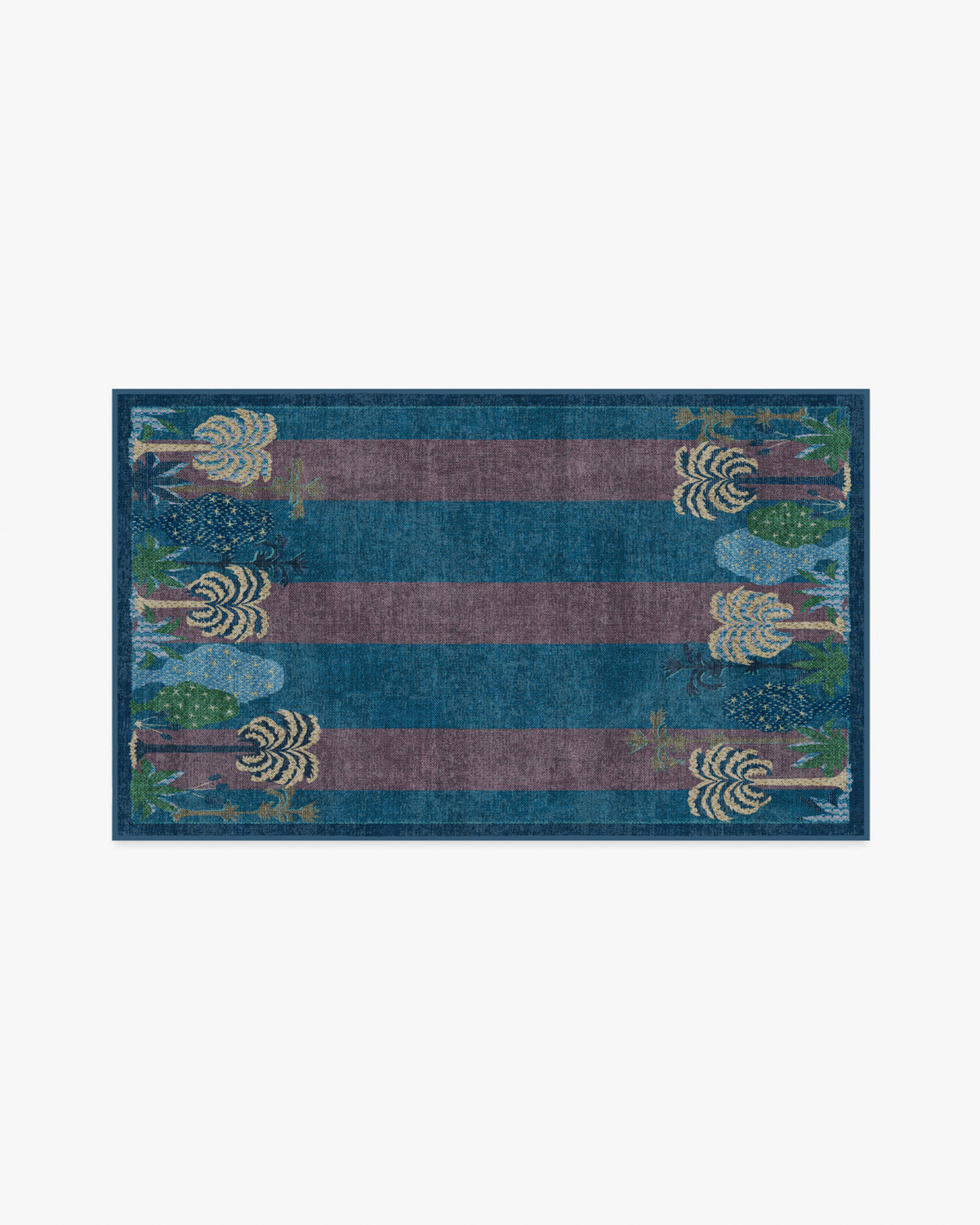 Palmistry Pinstripe — Halı, Mavi, AREA, beyaz zemin, 3x5